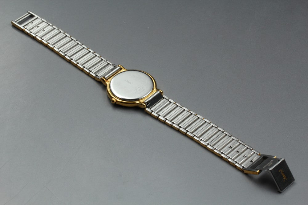 Near MINT Yves Saint Laurent 2200-228481 Gold Quartz 23.5mm Ladies Watch