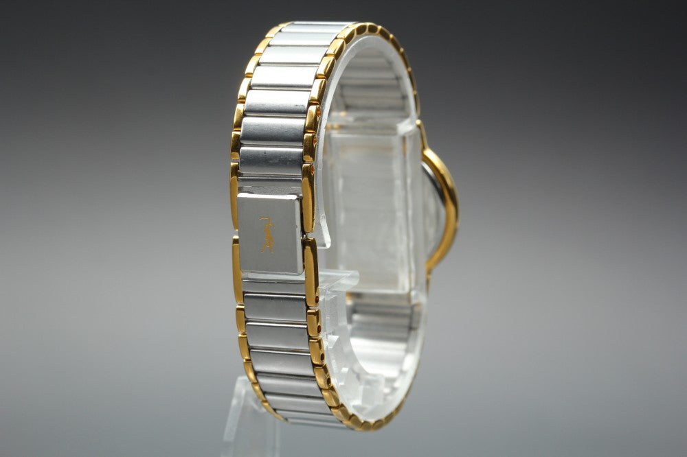 Near MINT Yves Saint Laurent 2200-228481 Gold Quartz 23.5mm Ladies Watch