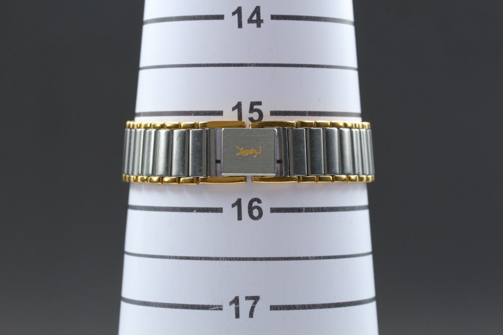 Near MINT Yves Saint Laurent 2200-228481 Gold Quartz 23.5mm Ladies Watch