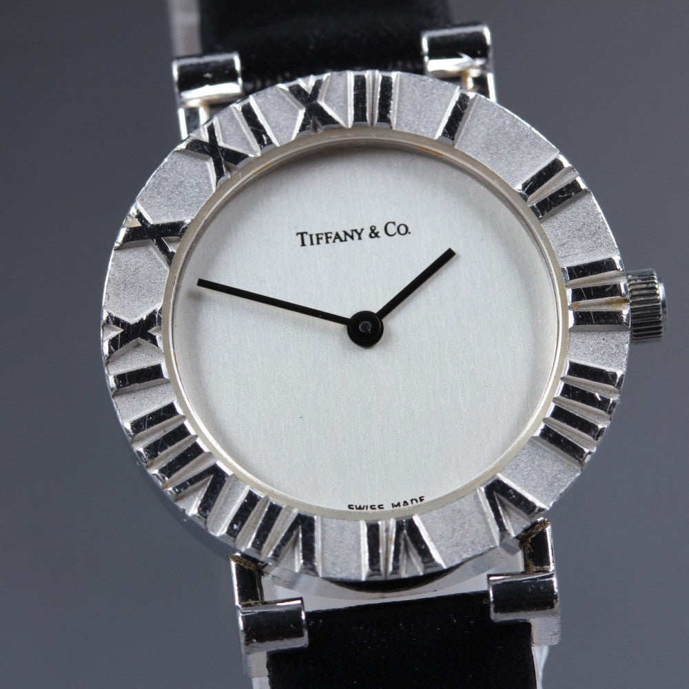 TIFFANY&Co. Atlas L0640 Silver Quartz 24mm Ladies Watch