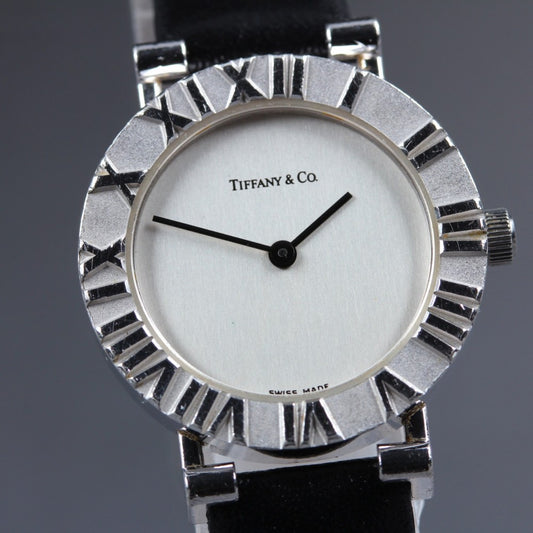 TIFFANY&Co. Atlas L0640 Silver Quartz 24mm Ladies Watch