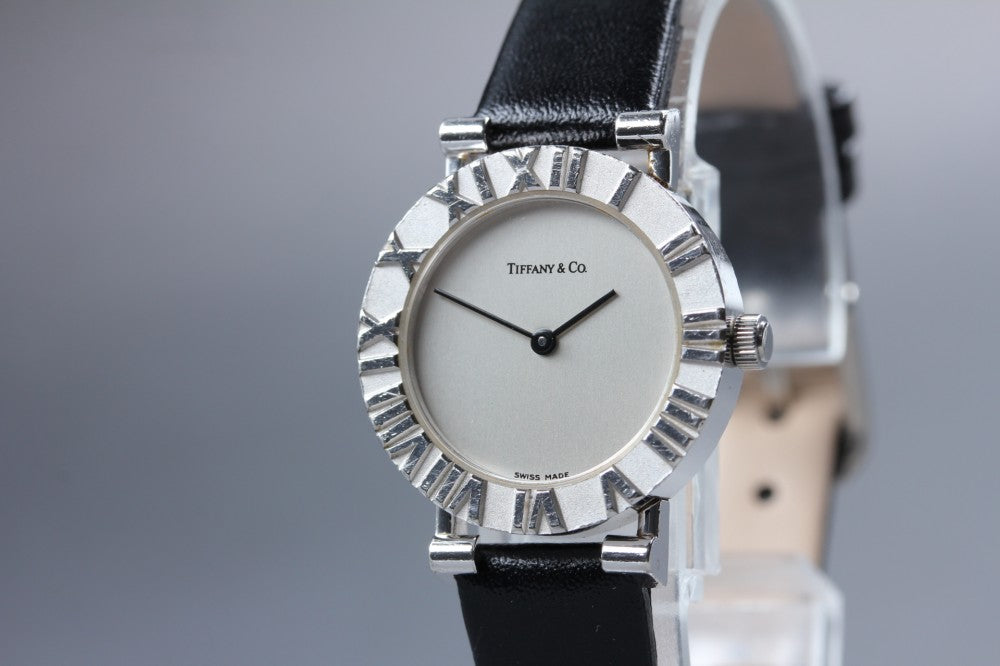 TIFFANY&Co. Atlas L0640 Silver Quartz 24mm Ladies Watch