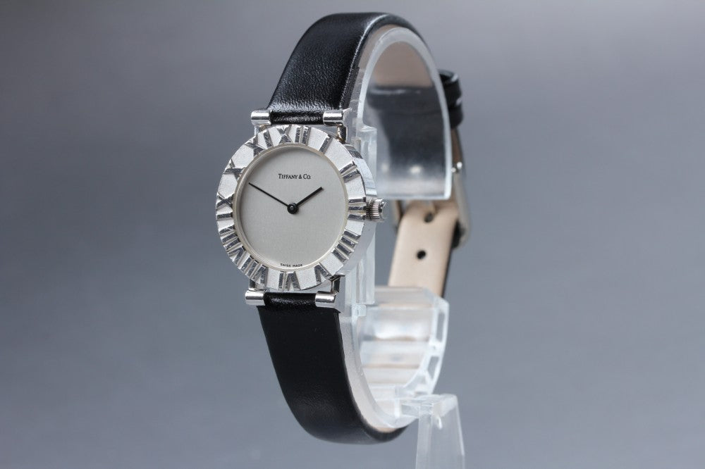 TIFFANY&Co. Atlas L0640 Silver Quartz 24mm Ladies Watch
