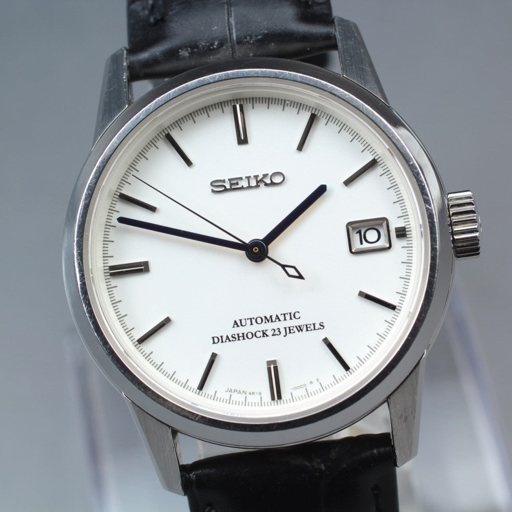 Near MINT SEIKO Spirit SCVS009 6R15-00B0 White Auto 37mm Men's Watch
