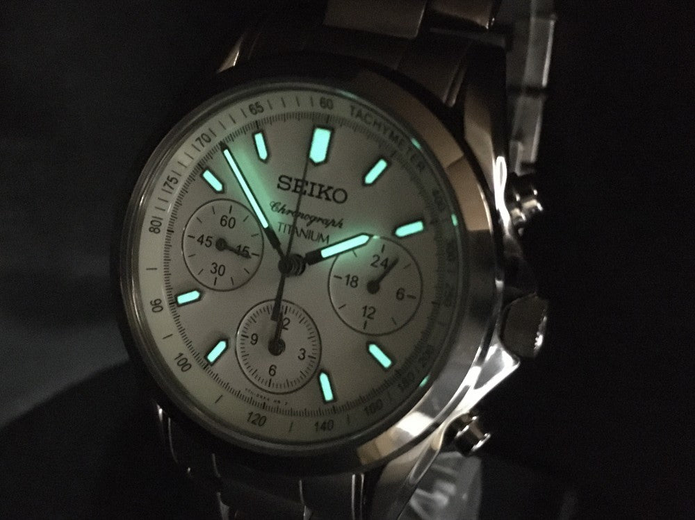 Near MINT SEIKO 7T11-0AH0 White Quartz 38.3mm Men's Watch