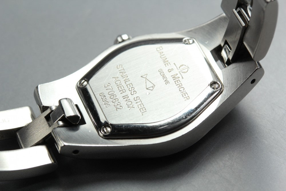 Near MINT Baume&Mercier 65305 Silver Quartz 24.4mm Ladies Watch