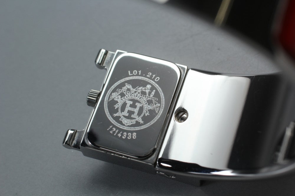 HERMES Loquet L01.210 Silver Quartz 19mm Ladies Watch