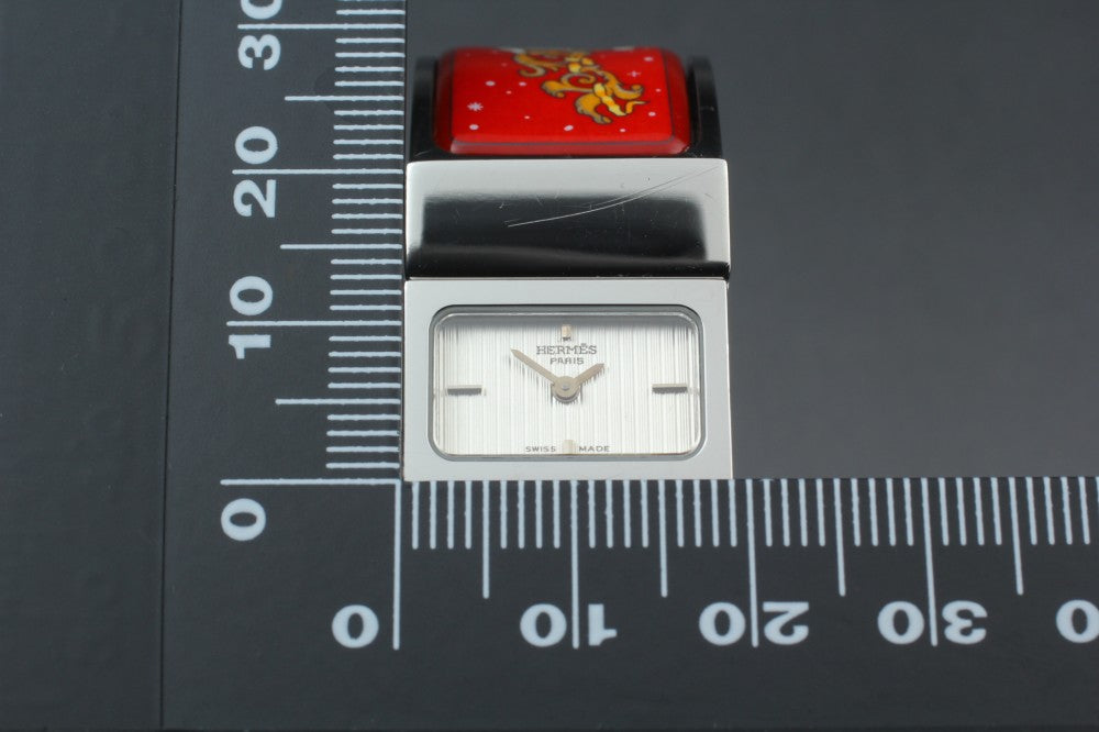 HERMES Loquet L01.210 Silver Quartz 19mm Ladies Watch