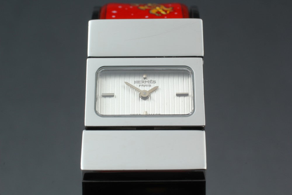 HERMES Loquet L01.210 Silver Quartz 19mm Ladies Watch