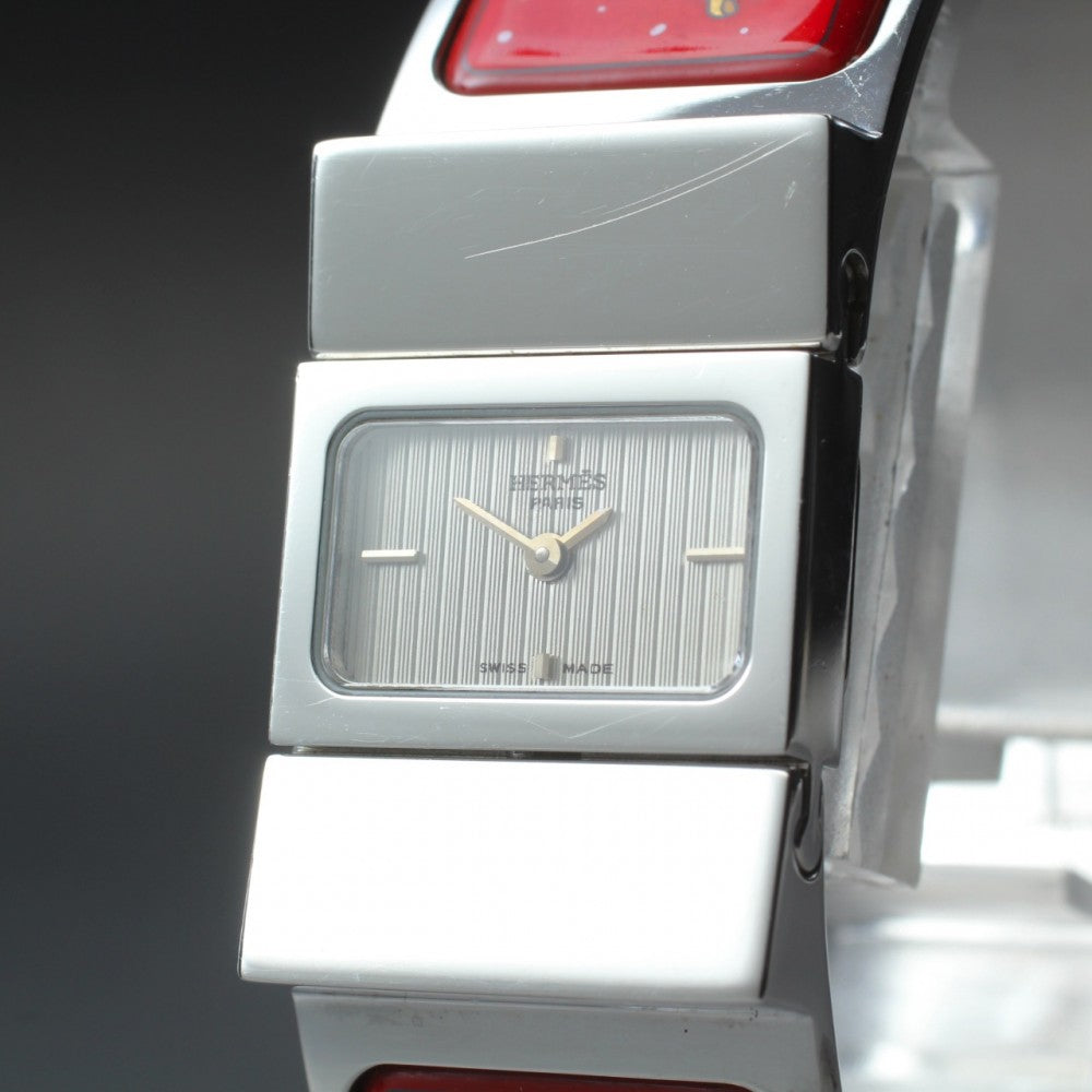 HERMES Loquet L01.210 Silver Quartz 19mm Ladies Watch