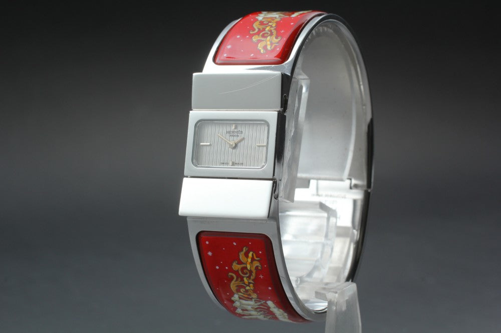 HERMES Loquet L01.210 Silver Quartz 19mm Ladies Watch