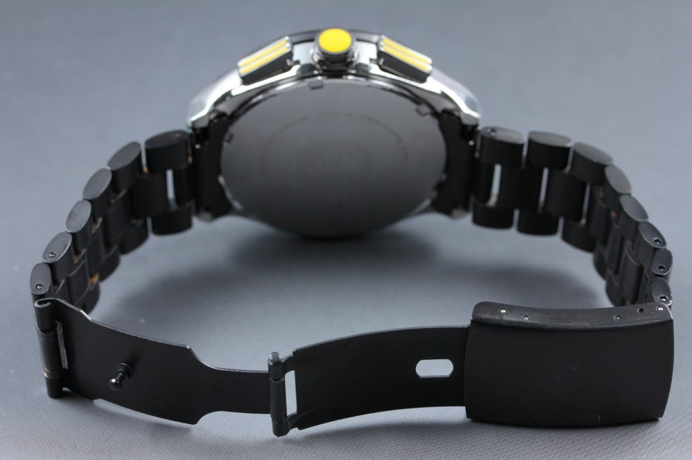 Near MINT SEIKO Pulsar VK63-X001 Black Quartz 44.5mm Men's Watch