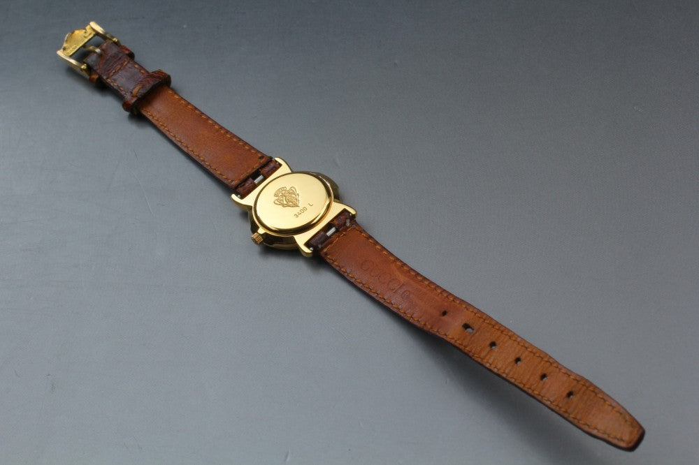 GUCCI 3400L White Quartz 23mm Ladies Watch