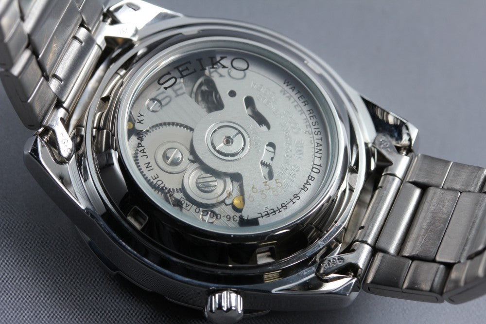 Near MINT SEIKO Seiko 5 Sports 7S36-00G0 Silver Auto 36.5mm Men's Watch