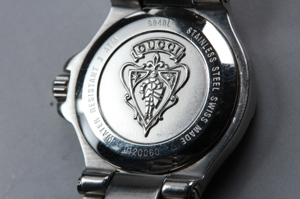 Near MINT GUCCI 9040L Black Quartz 28mm Ladies Watch