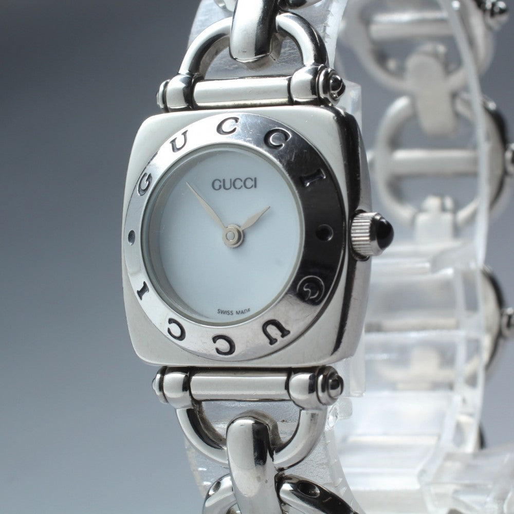 GUCCI 6400L White Quartz 21.5mm Ladies Watch