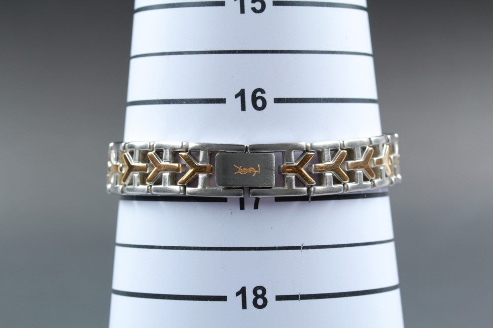Near MINT Yves Saint Laurent 2200-226313 White Quartz 22.5mm Ladies Watch