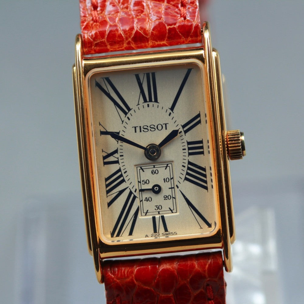 Near MINT TISSOT A222 Silver Quartz 17.4mm Ladies Watch