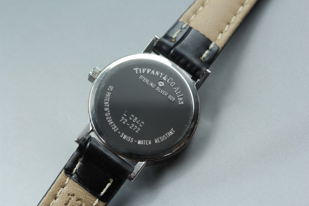 Near MINT TIFFANY&Co. Atlas L0640 Silver Quartz 24.2mm Ladies Watch