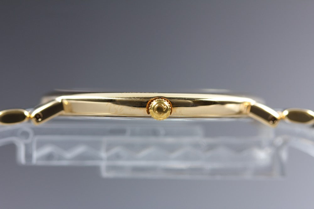 Near MINT OMEGA De Ville 395.0875.2 Cal.1378 Gold Quartz 32.4mm Men's Watch 1989