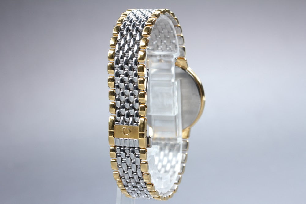 Near MINT OMEGA De Ville 395.0875.2 Cal.1378 Gold Quartz 32.4mm Men's Watch 1989