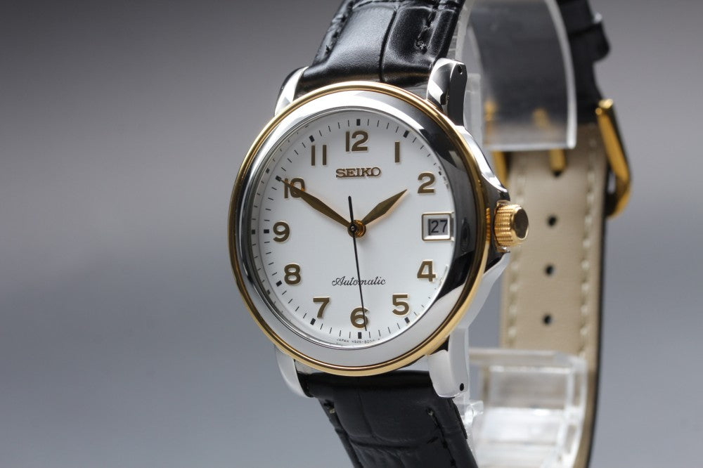 MINT SEIKO Mechanical SCVJ003/4S25-8000 White Auto 36.5mm Men's Watch 1993