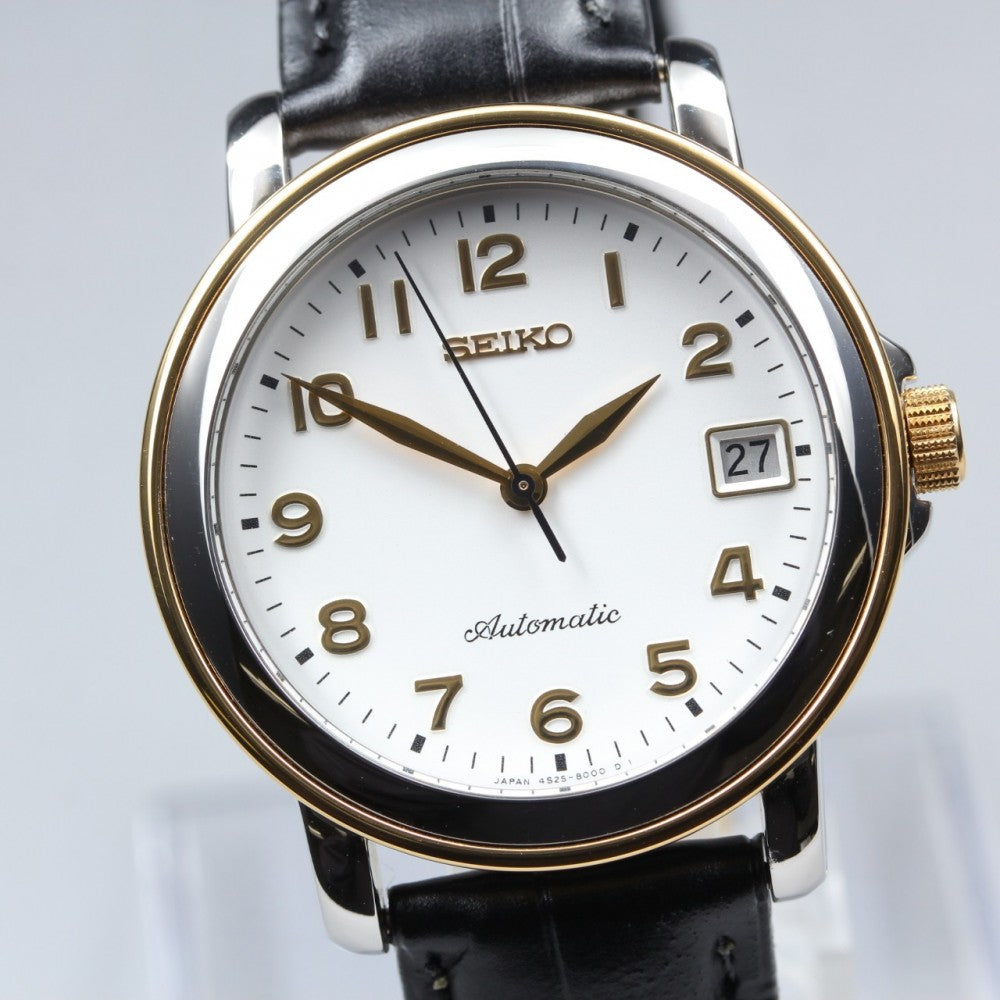 MINT SEIKO Mechanical SCVJ003/4S25-8000 White Auto 36.5mm Men's Watch 1993