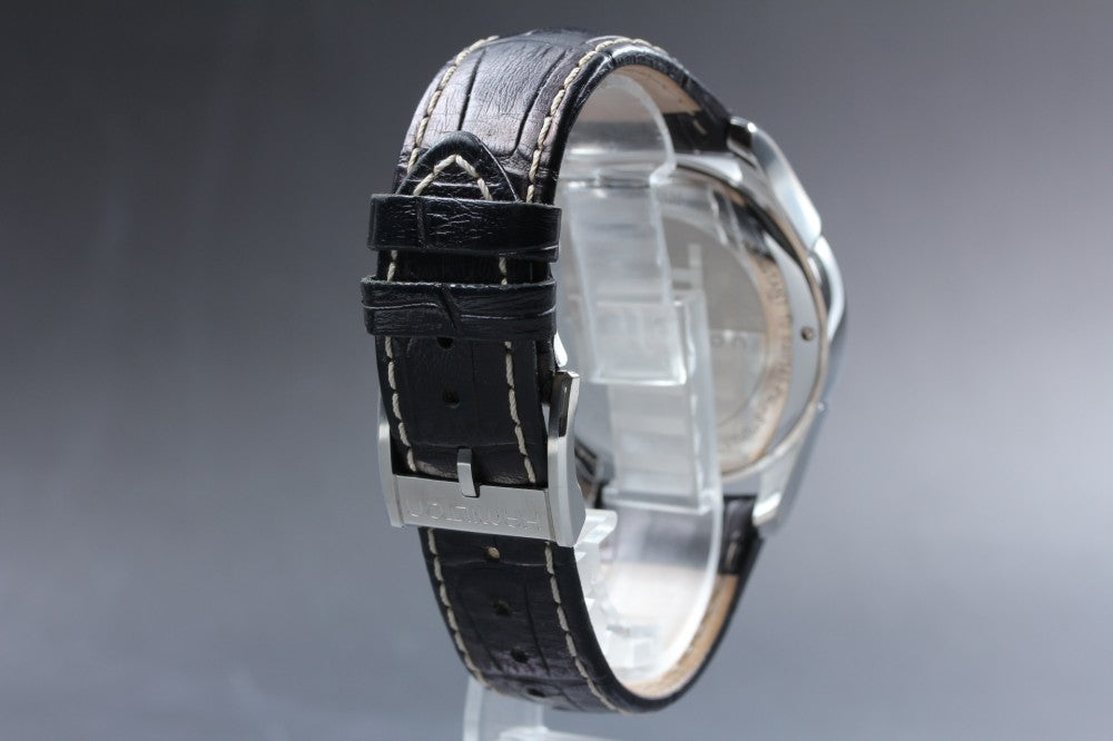 Near MINT HAMILTON Jazzmaster H326120 Black Quartz 43.6mm Men's Watch