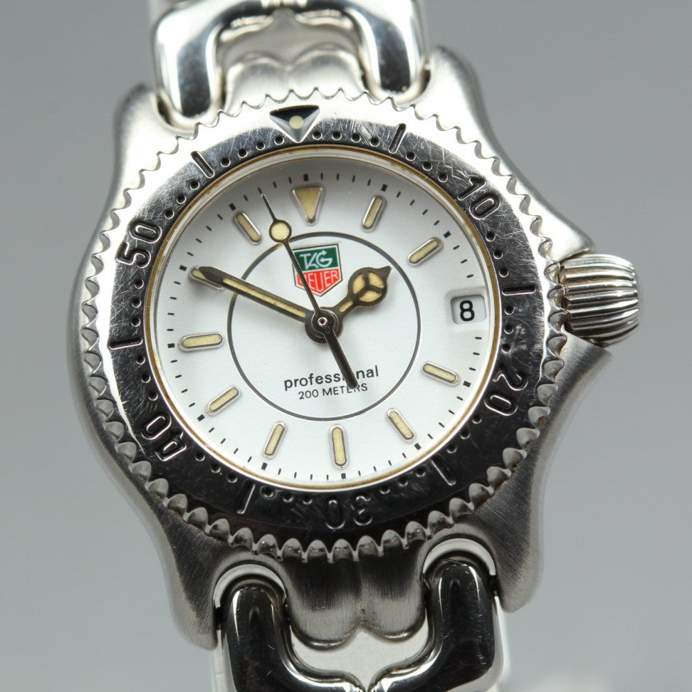 Near MINT TAG Heuer Professional S/El 200m WG1412-0 White Quartz 26mm Ladies Watch