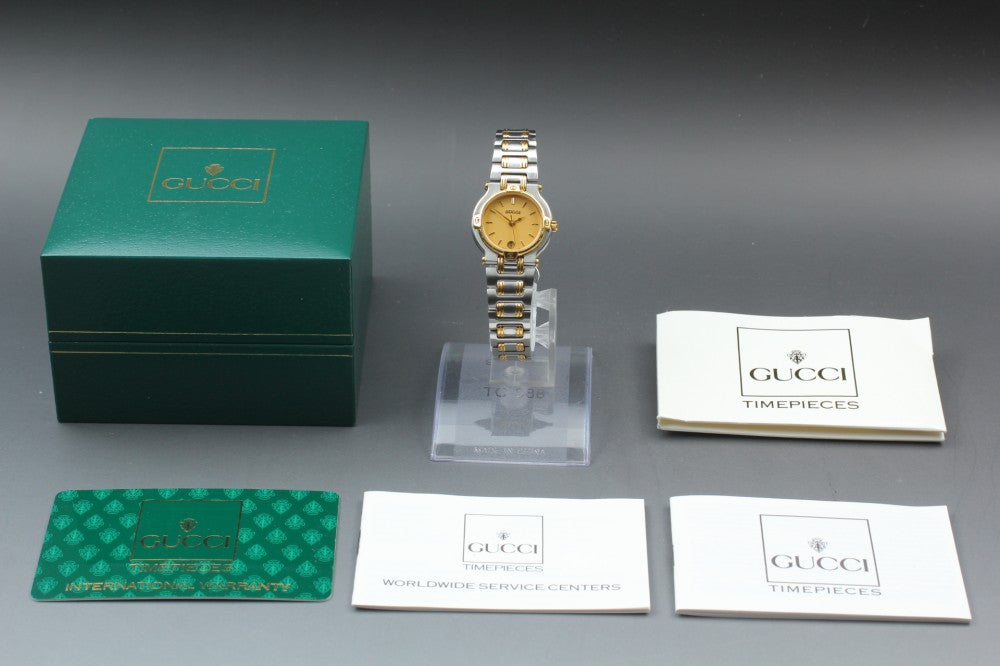 GUCCI 9000L Gold Quartz 25mm Ladies Watch
