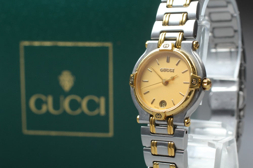 GUCCI 9000L Gold Quartz 25mm Ladies Watch