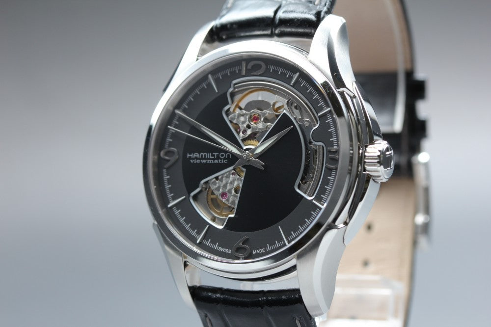 Near MINT HAMILTON Jazzmaster Viewmatic H325651 Black Auto 41mm Men's Watch
