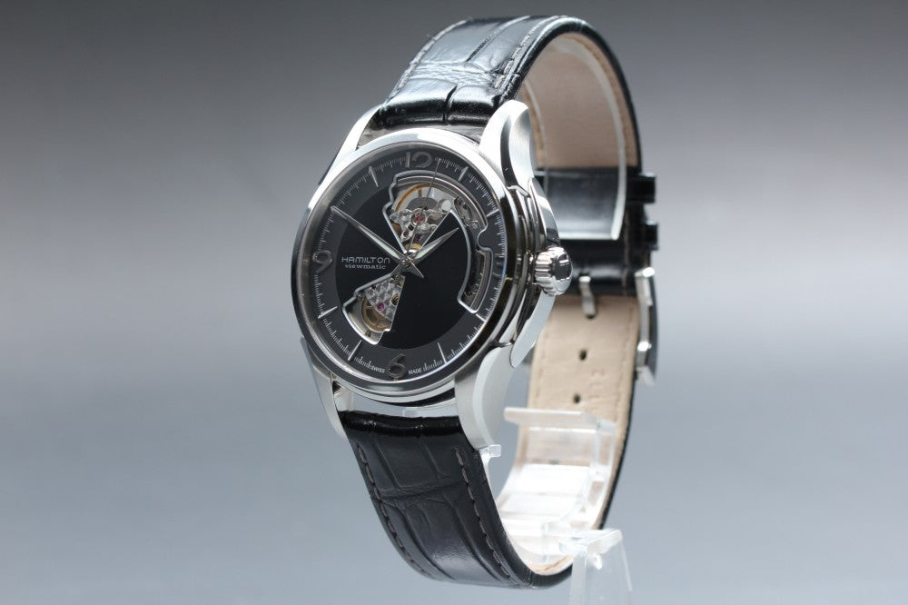 Near MINT HAMILTON Jazzmaster Viewmatic H325651 Black Auto 41mm Men's Watch
