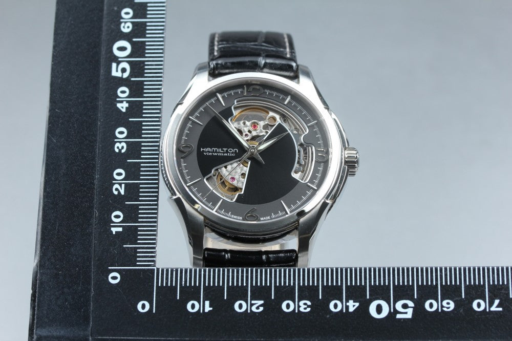 Near MINT HAMILTON Jazzmaster Viewmatic H325651 Black Auto 41mm Men's Watch