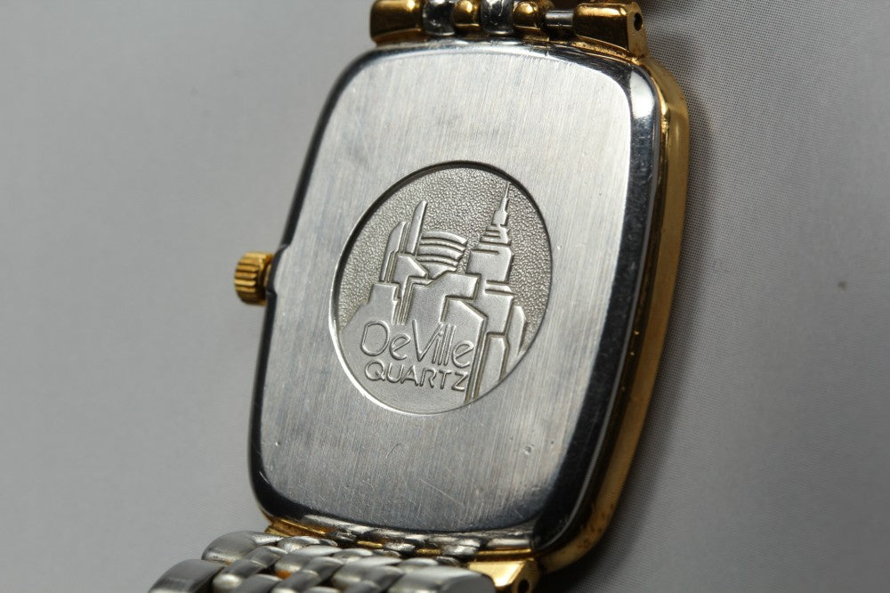 Near MINT OMEGA De Ville 395.0876 Gold Quartz 25.8mm Men's Watch