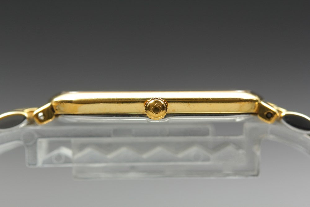 Near MINT OMEGA De Ville 395.0876 Gold Quartz 25.8mm Men's Watch