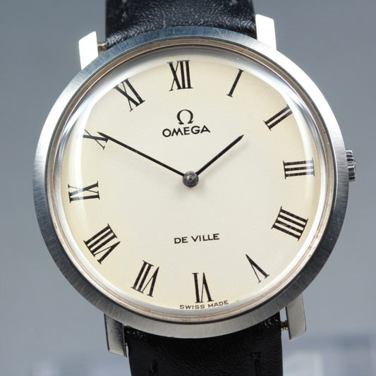 Near MINT OMEGA De Ville 111.077 Cal.620 Silver Manual 33mm Men's Watch 1970