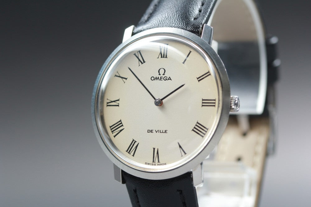 Near MINT OMEGA De Ville 111.077 Cal.620 Silver Manual 33mm Men's Watch 1970