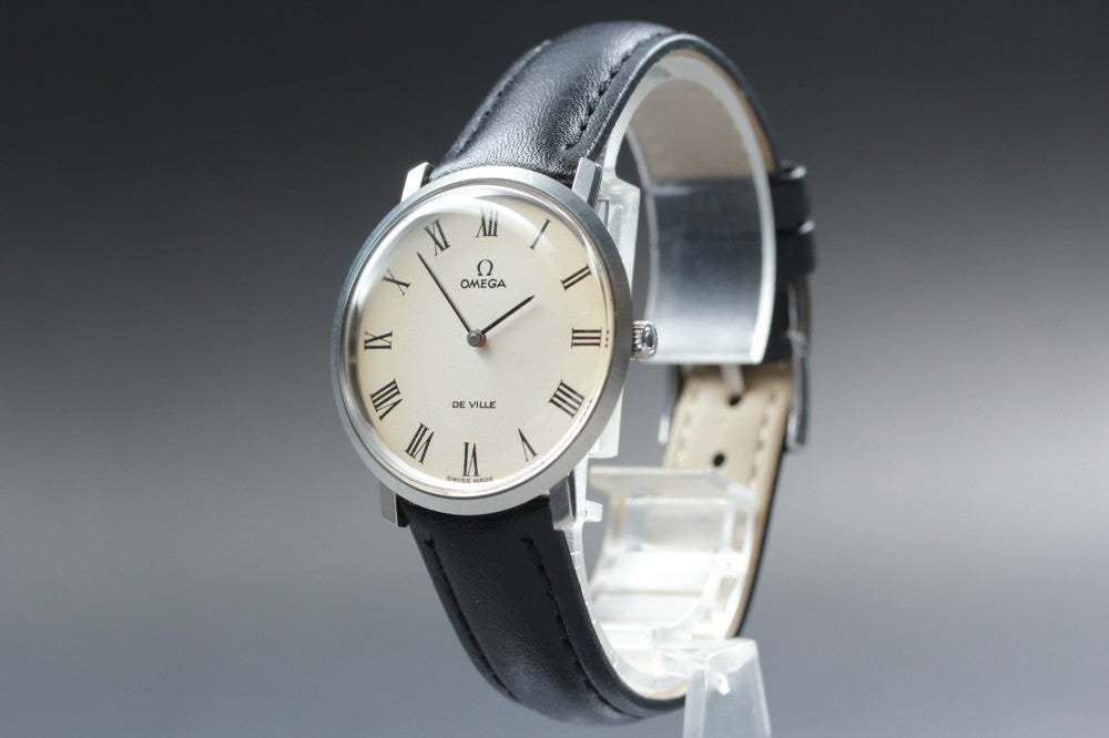 Near MINT OMEGA De Ville 111.077 Cal.620 Silver Manual 33mm Men's Watch 1970