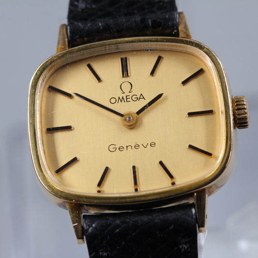 Near MINT OMEGA Geneve 511.413 Cal.625 Gold Manual 24mm Ladies Watch 1973