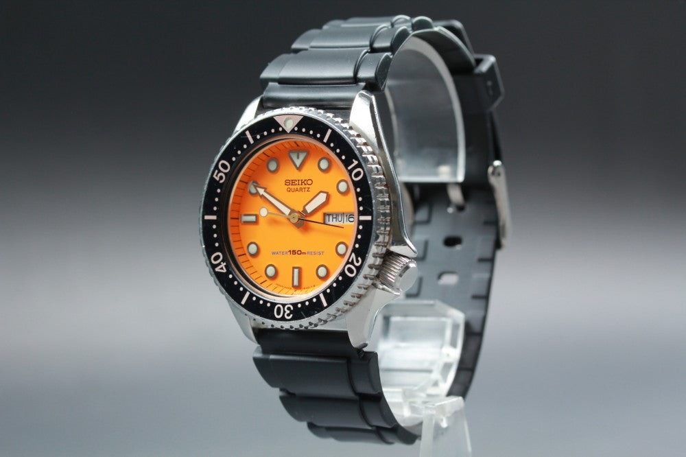 SEIKO 6458-600A Orange Quartz 37.5mm Men's Watch 1982