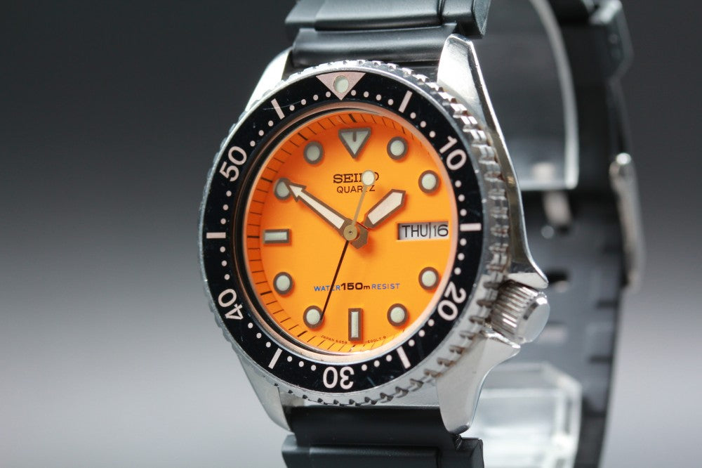 SEIKO 6458-600A Orange Quartz 37.5mm Men's Watch 1982