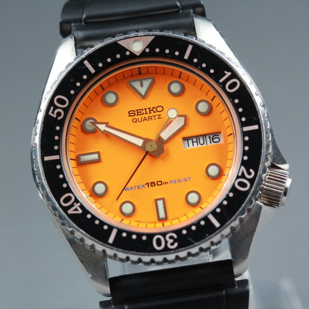 SEIKO 6458-600A Orange Quartz 37.5mm Men's Watch 1982