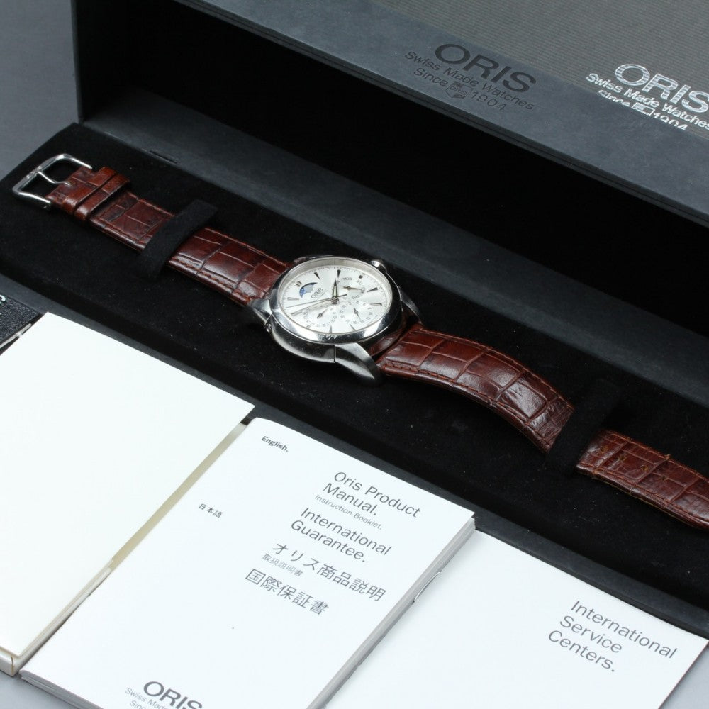 Near MINT ORIS Artelier 7546A Silver Auto 40mm Men's Watch