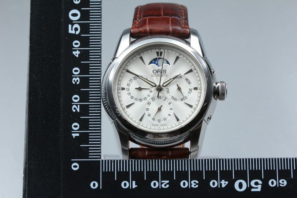 Near MINT ORIS Artelier 7546A Silver Auto 40mm Men's Watch