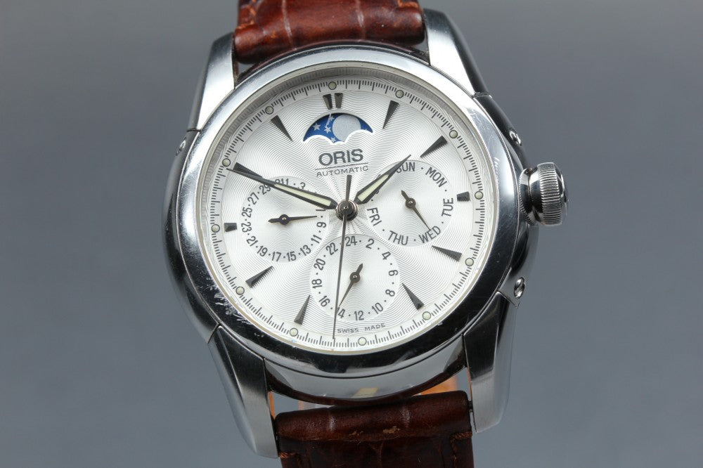 Near MINT ORIS Artelier 7546A Silver Auto 40mm Men's Watch