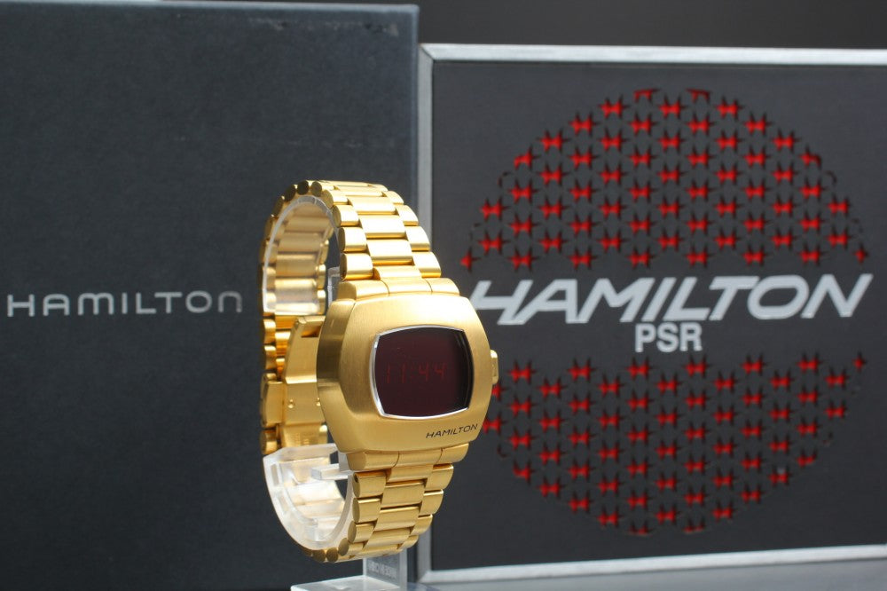 Near MINT HAMILTON Pulsar PSR H524240 Black Quartz 40mm Men's Watch