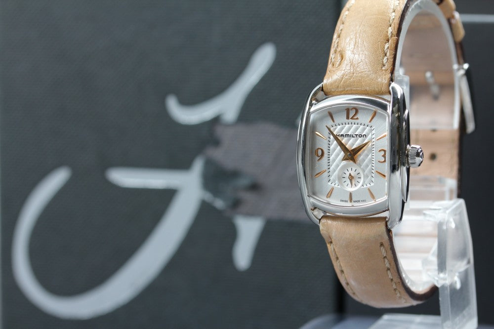 Near MINT HAMILTON Bugley H123510 Silver Quartz 23mm Ladies Watch