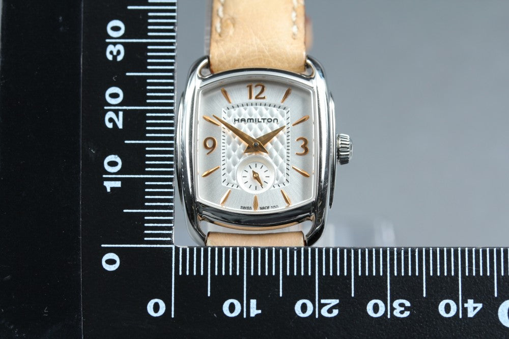 Near MINT HAMILTON Bugley H123510 Silver Quartz 23mm Ladies Watch