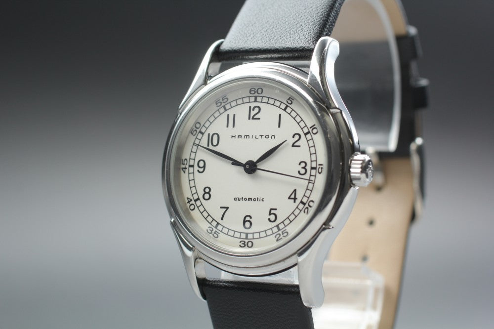 Near MINT HAMILTON Lynnwood 6239 White Auto 34mm Men's Watch